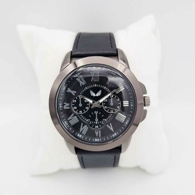 Ceas bărbătesc Ulysses quartz curea piele WM018BKBK