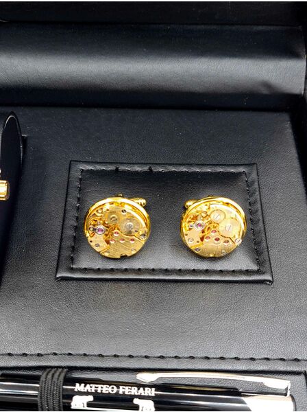 Set bărbătesc Cadou Matteo Ferari, Ceas, Butoni si pix metalic MF043B110G