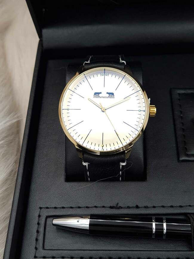 Set bărbătesc Cadou Matteo Ferari, Ceas, Butoni si pix metalic MF043B110G