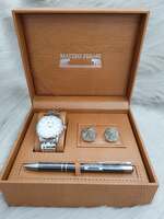 Set bărbătesc Cadou Matteo Ferari, Ceas, Butoni si pix metalic MF046B110G