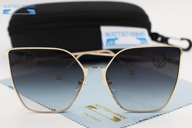 Ochelari de soare Matteo Ferari pentru Femei, Negru Gradient, MFJH-089BK