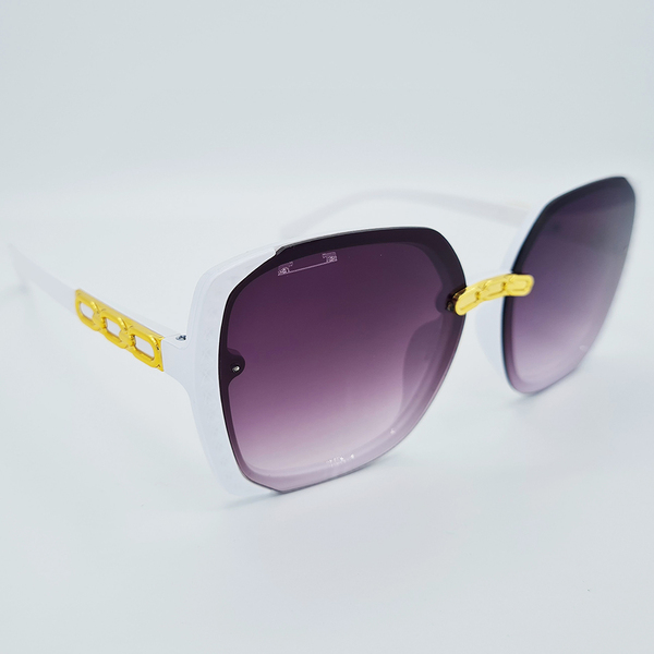 Ochelari de soare damă, rama albă, UV400 MFJH-134W