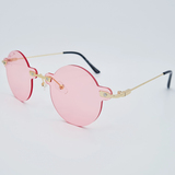 Ochelari de soare rotunzi, pentru Femei, Matteo Ferari, Roz, MFJH-126PK