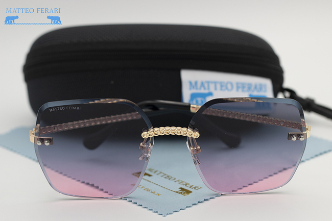 Ochelari de soare Matteo Ferari pentru Femei, Negru Gradient, MFJH-083PK