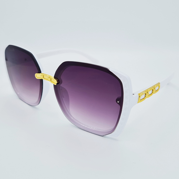 Ochelari de soare damă, rama albă, UV400 MFJH-134W