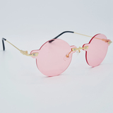 Ochelari de soare rotunzi, pentru Femei, Matteo Ferari, Roz, MFJH-126PK