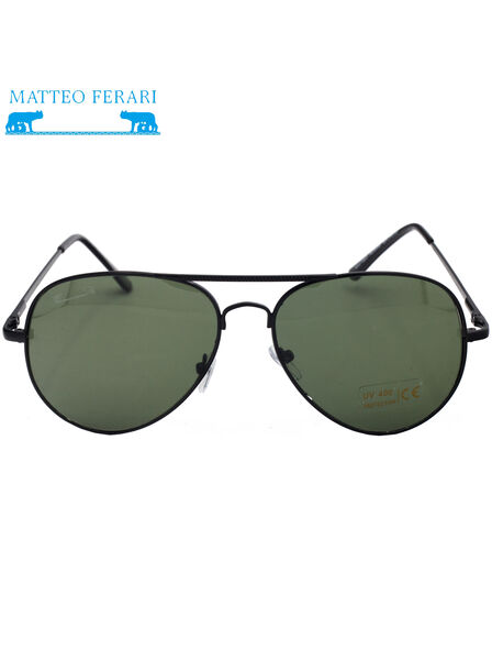 Ochelari de soare pentru Bărbați, Pilot, UV400, Negru, Matteo Ferari, MFJH-034BK