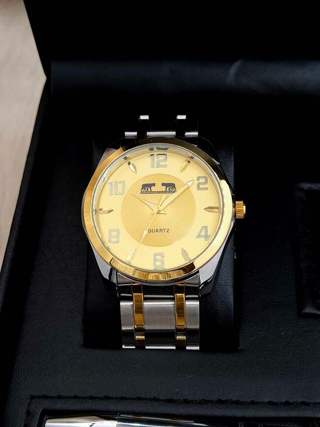 Set bărbătesc Cadou Matteo Ferari, Ceas, Butoni si pix metalic MF064B110G