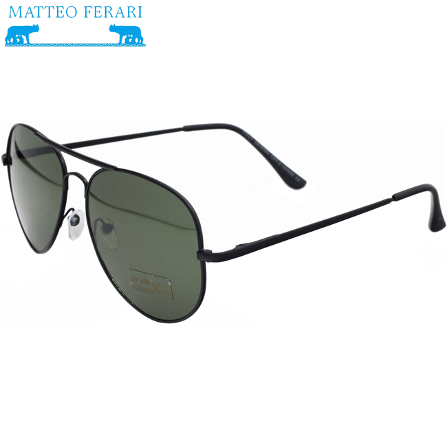 Ochelari de soare pentru Bărbați, Pilot, UV400, Negru, Matteo Ferari, MFJH-034BK