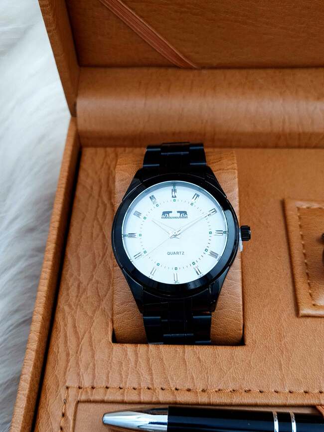 Set bărbătesc Cadou Matteo Ferari, Ceas, Butoni si pix metalic MF063B110G