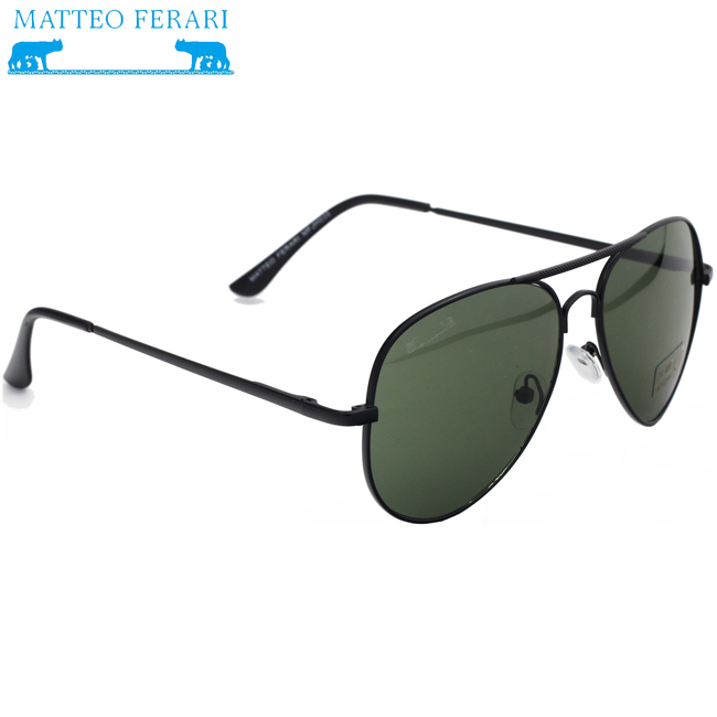 Ochelari de soare pentru Bărbați, Pilot, UV400, Negru, Matteo Ferari, MFJH-034BK