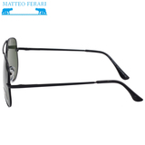 Ochelari de soare pentru Bărbați, Pilot, UV400, Negru, Matteo Ferari, MFJH-034BK