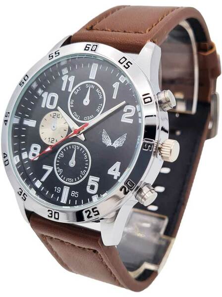 Ceas bărbătesc sport Ulysses curea piele maro WM022BKBR