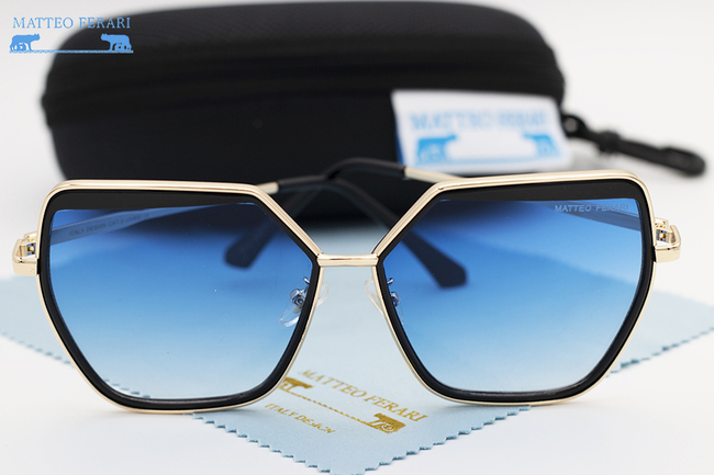 Ochelari de soare Matteo Ferari Unisex, lentile Albastre, UV400, MFJH-093BL