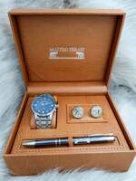 Set bărbătesc Cadou Matteo Ferari, Ceas, Butoni si pix metalic MF054B110G
