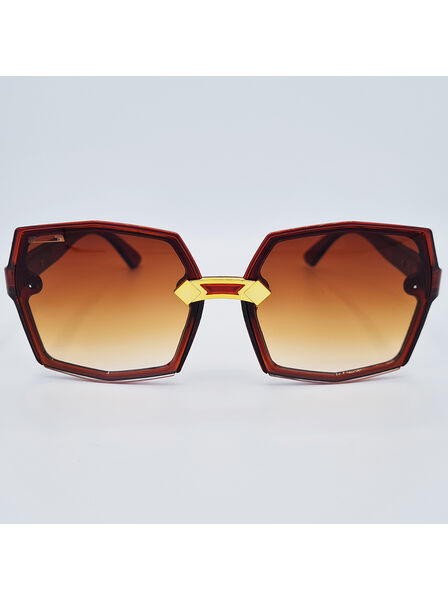 Ochelari de soare damă, maro, ramă asimetrică MFJH-138BR