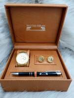 Set bărbătesc Cadou Matteo Ferari, Ceas, Butoni si pix metalic MF056B110G