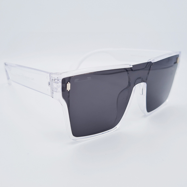 Ochelari de soare unisex, ramă transparentă, lentilă neagră, UV400, MFJH-153T