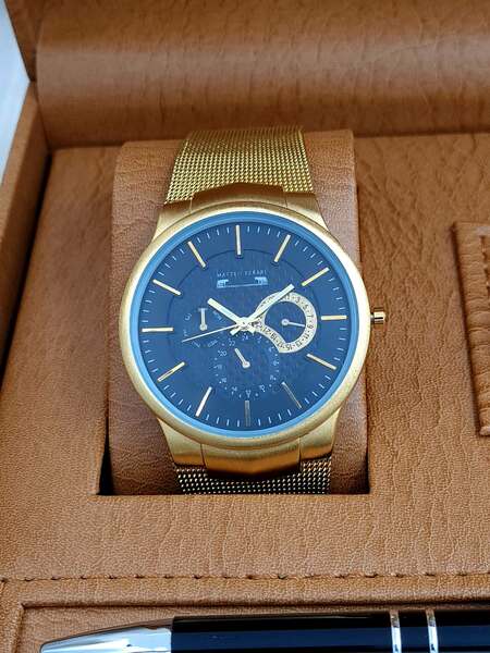 Set bărbătesc Cadou Matteo Ferari, Ceas, Butoni si pix metalic MF055B110G