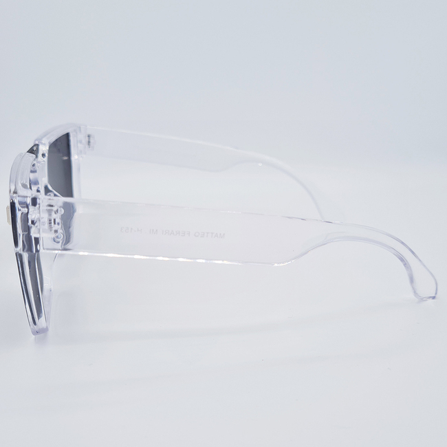 Ochelari de soare unisex, ramă transparentă, lentilă neagră, UV400, MFJH-153T