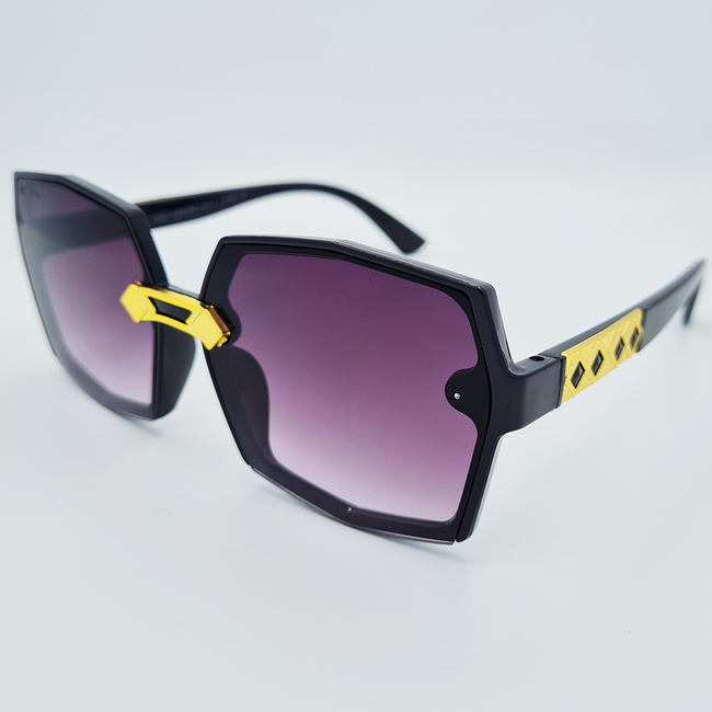 Ochelari de soare damă, negru, ramă asimetrică MFJH-138BK