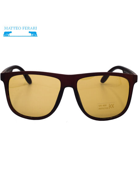 Ochelari de soare pentru Bărbați, Matteo Ferari, UV400, Maro, MFJH-022BR