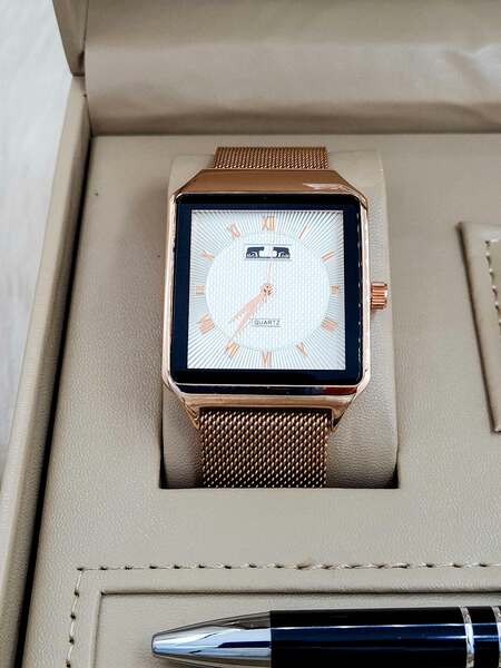 Set bărbătesc Cadou Matteo Ferari, Ceas, Butoni si pix metalic MF058B110G