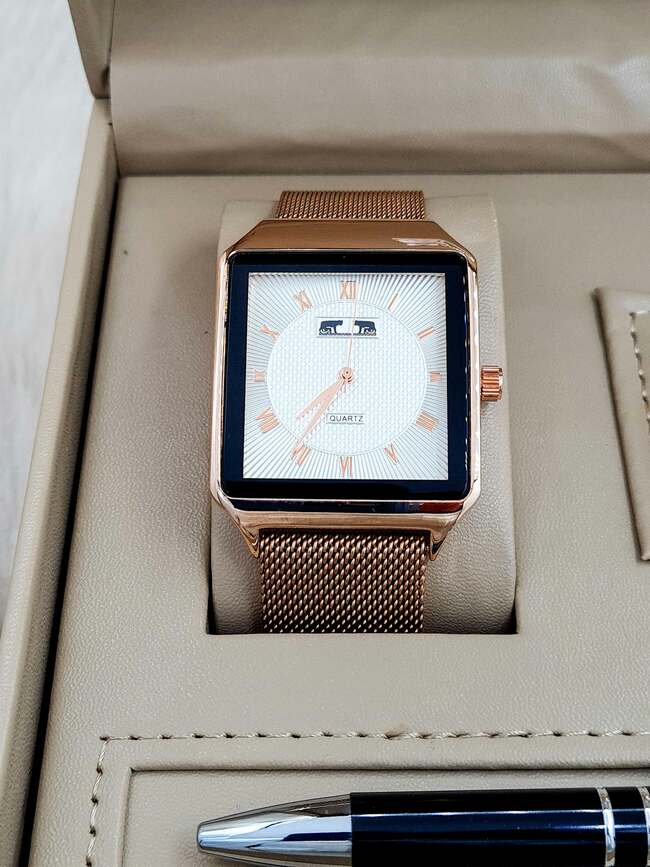 Set bărbătesc Cadou Matteo Ferari, Ceas, Butoni si pix metalic MF058B110G