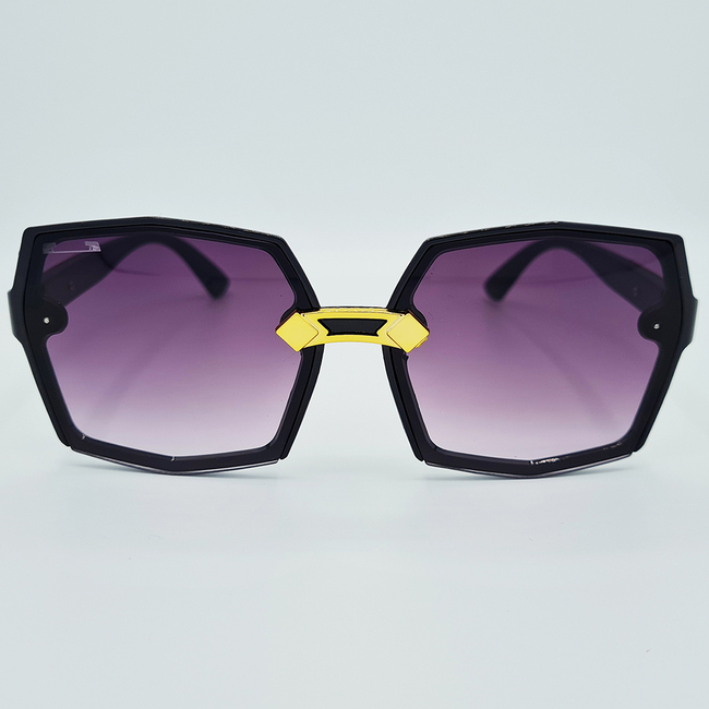 Ochelari de soare damă, negru, ramă asimetrică MFJH-138BK