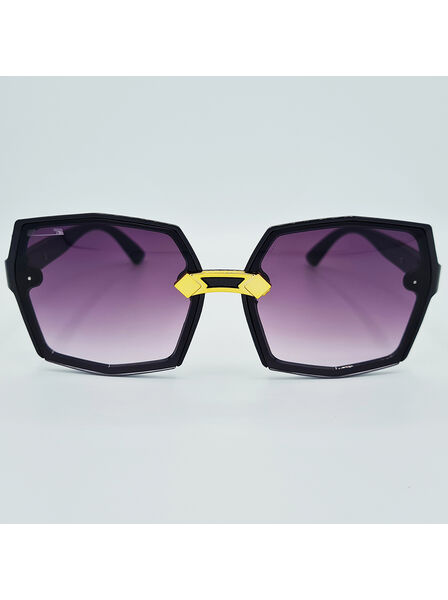 Ochelari de soare damă, negru, ramă asimetrică MFJH-138BK