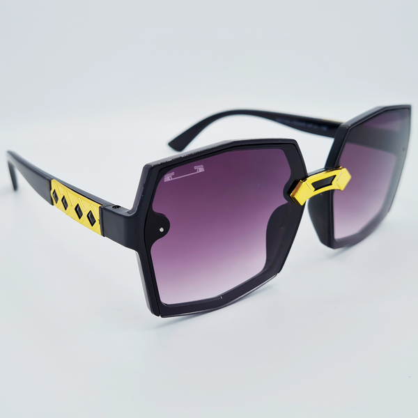 Ochelari de soare damă, negru, ramă asimetrică MFJH-138BK