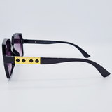 Ochelari de soare damă, negru, ramă asimetrică MFJH-138BK