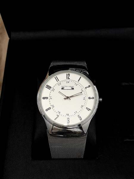 Set bărbătesc Cadou Matteo Ferari, Ceas, Butoni si pix metalic MF065B110G