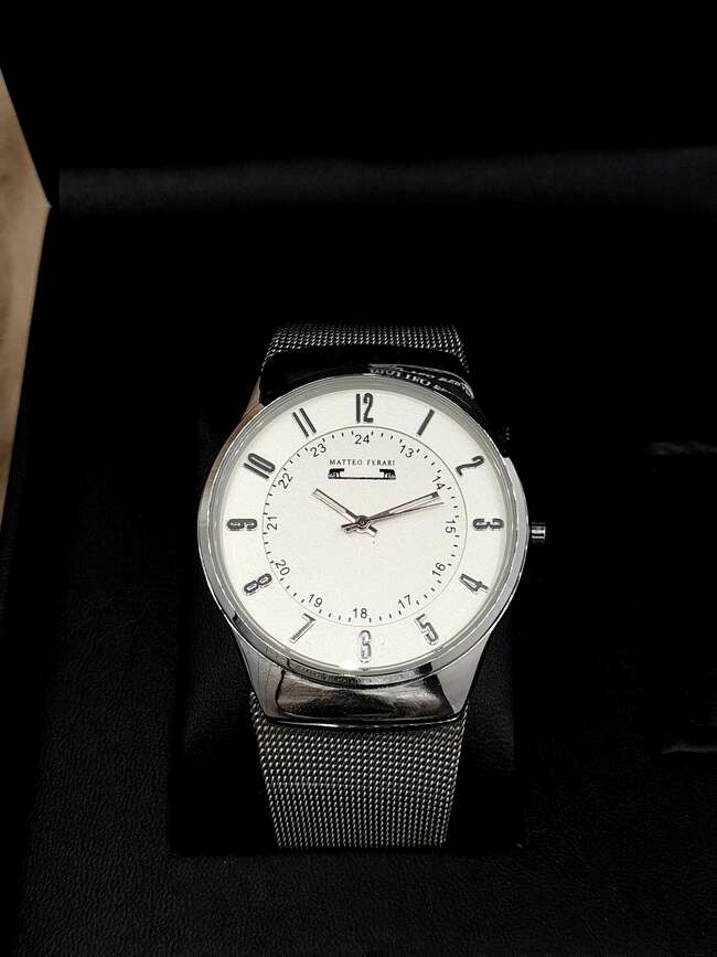 Set bărbătesc Cadou Matteo Ferari, Ceas, Butoni si pix metalic MF065B110G