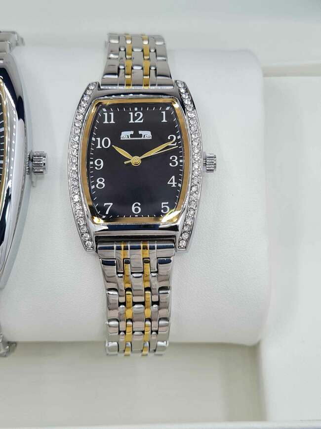 Set cadou ceas clasic pentru el și ea Matteo Ferari argintiu/auriu MF017