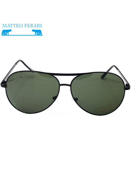 Ochelari de soare stil Aviator, Bărbătești, Negri, Matteo Ferari, UV400, MFJH-049BK