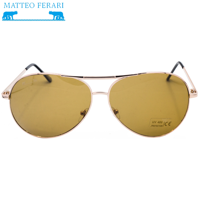 Ochelari stil Aviator, Bărbătești, Matteo Ferari, Maro, UV400, MFJH-049BR