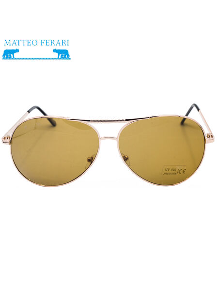 Ochelari stil Aviator, Bărbătești, Matteo Ferari, Maro, UV400, MFJH-049BR