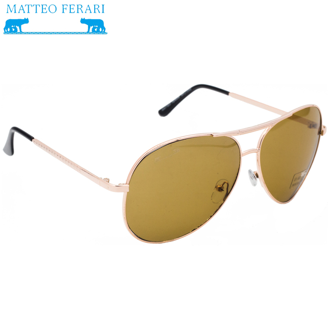 Ochelari stil Aviator, Bărbătești, Matteo Ferari, Maro, UV400, MFJH-049BR