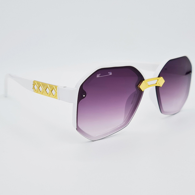 Ochelari de soare albi, Matteo Ferari, pentru Femei, UV400, MFJH-136W