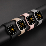 Ceas LED unisex Casual silicon verde LW009015