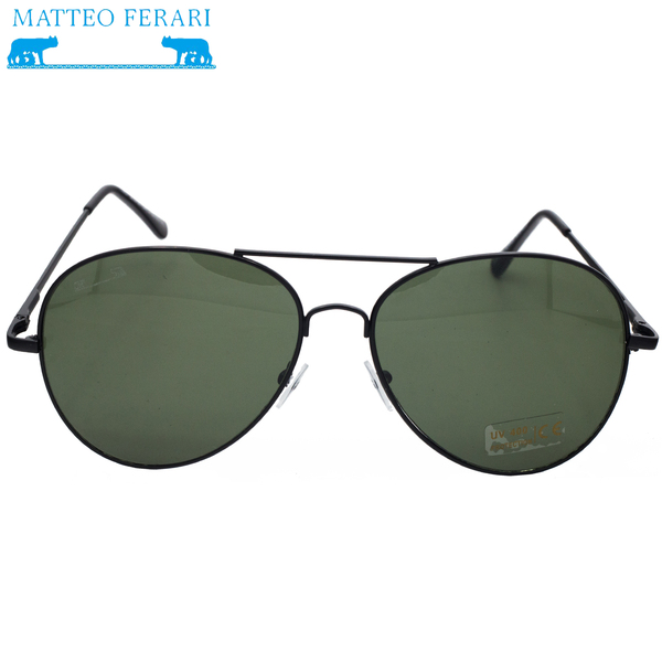Ochelari de soare pentru Bărbați, Matteo Ferari, Stil Pilot, UV400, MFJH-039BK