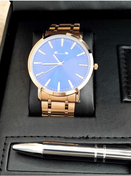 Set bărbătesc Cadou Matteo Ferari, Ceas, Butoni si pix metalic MF068B110G