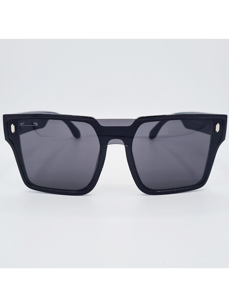 Ochelari de soare unisex, lentila neagră, ramă neagră, UV400 MFJH-153BK