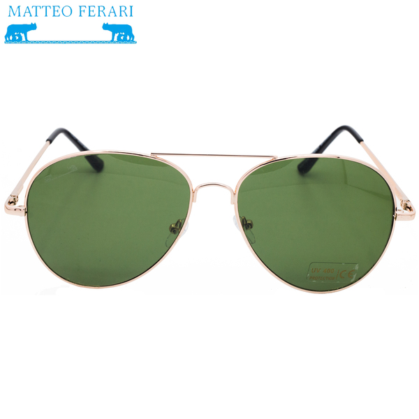 Ochelari de soare pentru Bărbați, Matteo Ferari, Pilot, lentilă verde, UV400, MFJH-039GR