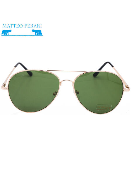 Ochelari de soare pentru Bărbați, Matteo Ferari, Pilot, lentilă verde, UV400, MFJH-039GR