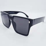 Ochelari de soare unisex, lentila neagră, ramă neagră, UV400 MFJH-153BK