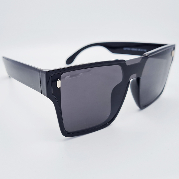 Ochelari de soare unisex, lentila neagră, ramă neagră, UV400 MFJH-153BK