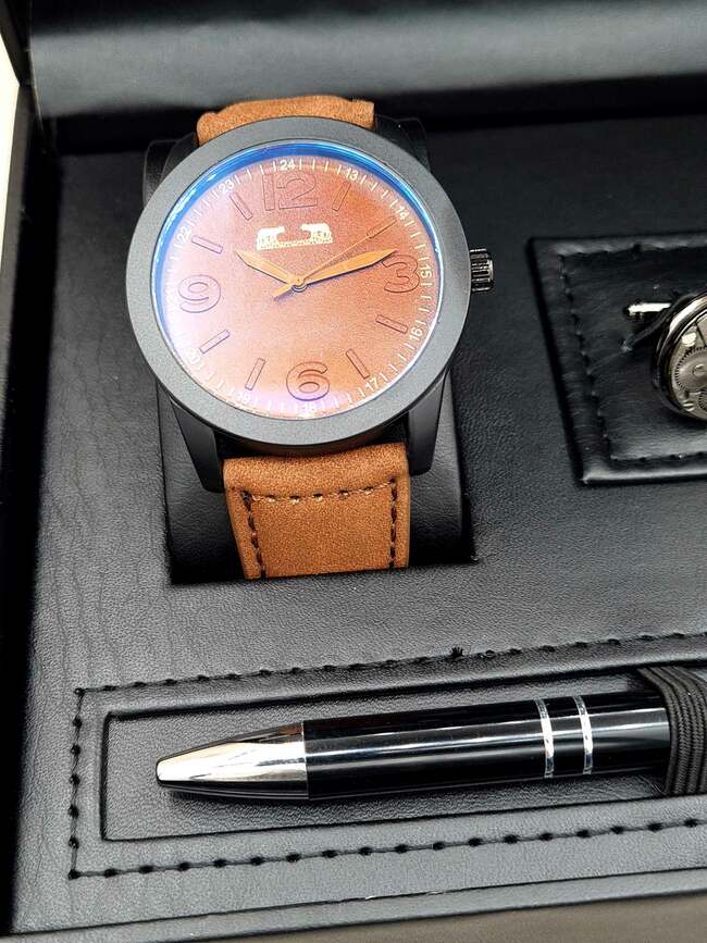 Set bărbătesc Cadou Matteo Ferari, Ceas, Butoni si pix metalic MF069B110G