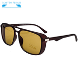 Ochelari de soare pentru Bărbați, Matteo Ferari, Rectangulari, Maro, UV400, MFJH-028BR